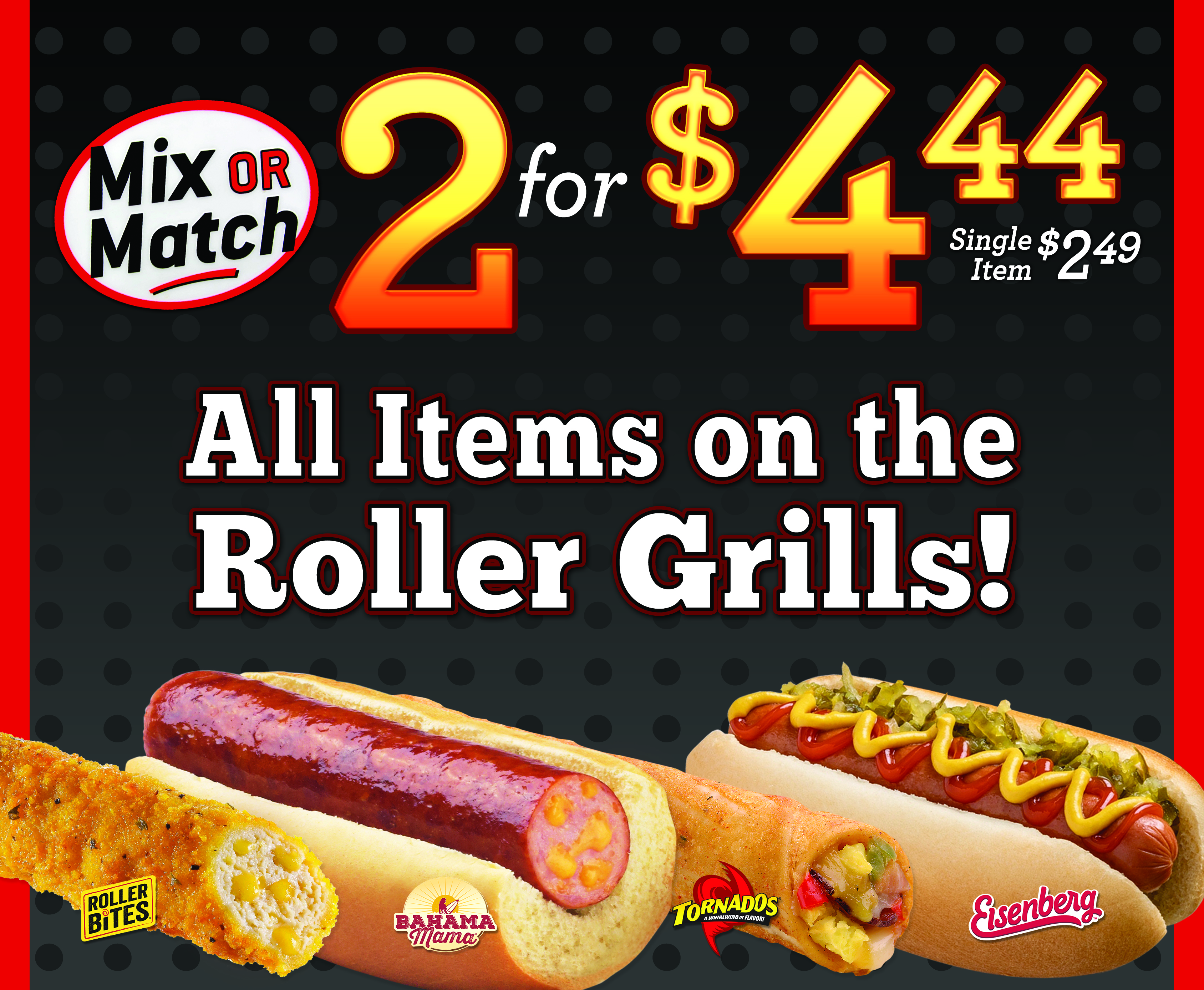 All Items on the Roller Grills